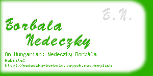borbala nedeczky business card